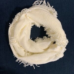 INC International Concepts Cream Fringe Scarf